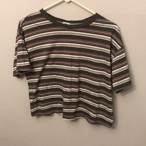 Cropped t shirt. Multi colored